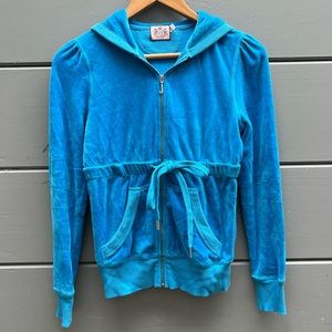 Juicy Couture Blue Velour Hoodie